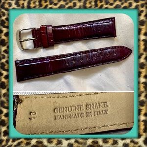 🔥🔥SUPER SALE🔥🔥PRICE FIRM✅ 👑Michele Genuine Snake Skin 18mm Watch Band